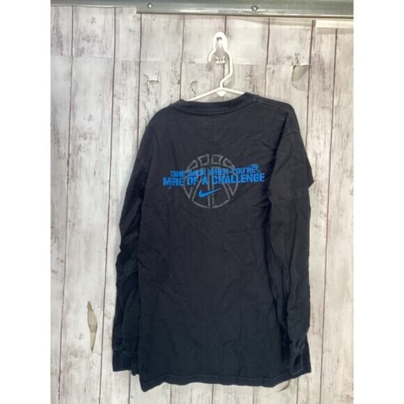 PREPPy Streetwear Coquette Utility Nike Shirt Mens Medium Black Long Sleeve - Picture 1 of 4